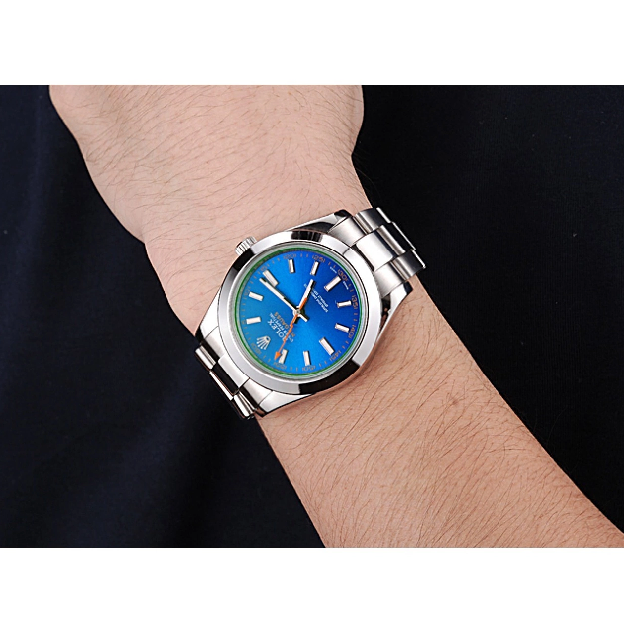 Rolex aaa copy And Milgauss Rolex Steel Stainless Dial Bezel Case Blue 622838 0708